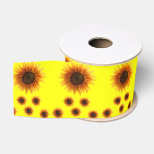 Gros-grain tournesols en ruban décoratif