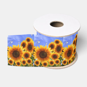 Gros-grain tournesols ruban décoratif