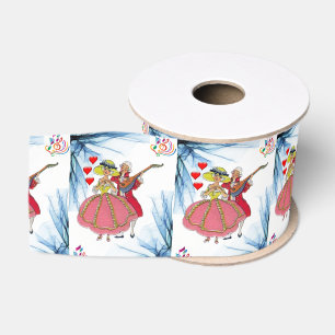 Gros-grain véntines de ruban décoratif amour