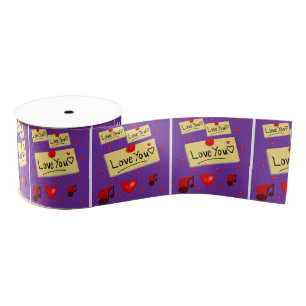Gros-grain véntines de ruban décoratif amour