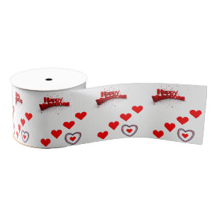 Gros-grain véntines de ruban décoratif amour