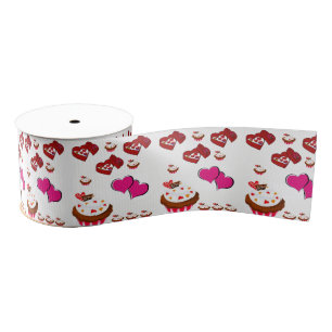 Gros-grain véntines de ruban décoratif amour