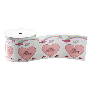 Gros-grain véntines de ruban décoratif amour