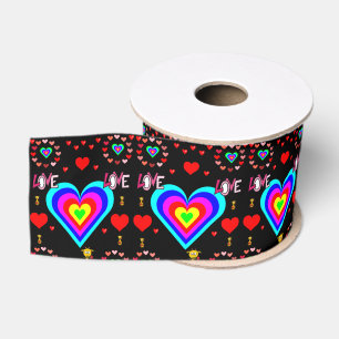 Gros-grain véntines de ruban décoratif amour