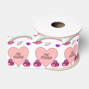 Gros-grain véntines de ruban décoratif amour