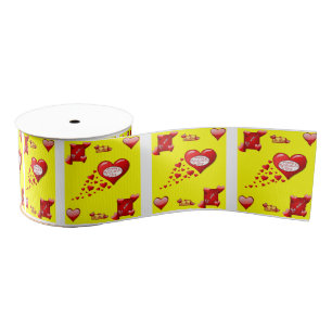Gros-grain véntines de ruban décoratif amour