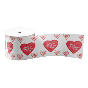 Gros-grain véntines de ruban décoratif amour