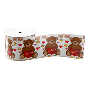 Gros-grain véntines de ruban décoratif amour