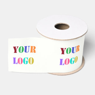 Gros-grain Votre modèle de ruban promotionnel à logo personna