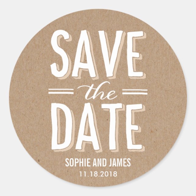Gros Jour Sauvegardez Le Sticker Date (Devant)