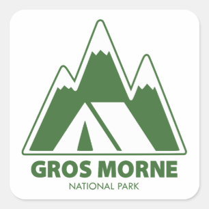 Gros Morne Nationalpark Berge Camping Quadratischer Aufkleber