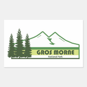 Gros Morne Nationalpark Grüne Streifen Rechteckiger Aufkleber
