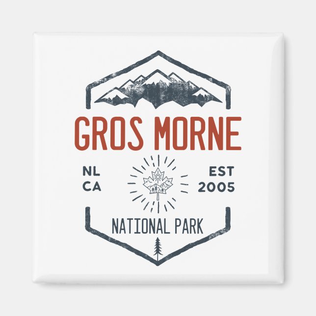 Gros Morne Nationalpark Kanada Vintag erschüttert Magnet (Vorne)