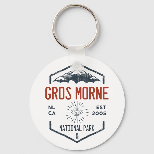 Gros Morne Nationalpark Kanada Vintag erschüttert Schlüsselanhänger (Vorderseite)