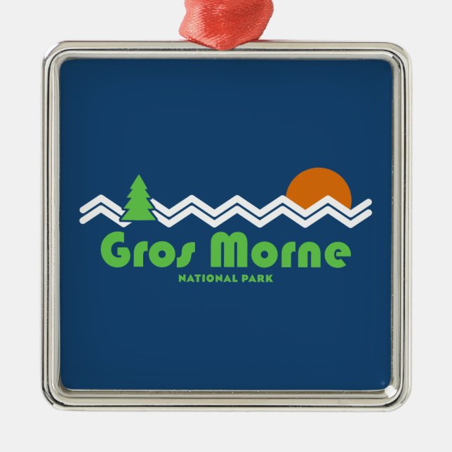 Gros Morne Nationalpark Retro Ornament Aus Metall (Vorne)