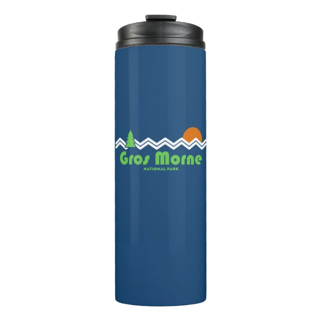 Gros Morne Nationalpark Retro Thermosbecher (Vorderseite)
