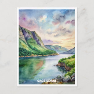Gros Morne Nationalpark Wasserfarbenmalerei Postkarte