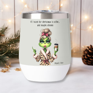 Gros Noël Grumpy Green Fur Femmes-Maman