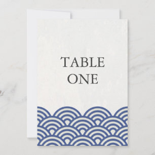 Gros Numéro de table japonais Seigha Stylisé Waves