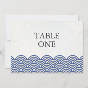 Gros Numéro de table japonais Seigha Stylisé Waves
