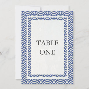 Gros Numéro de table japonais Seigha Stylisé Waves