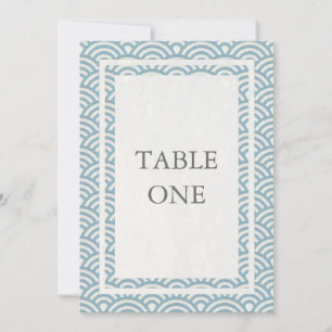 Gros Numéro de table japonais Seigha Stylisé Waves