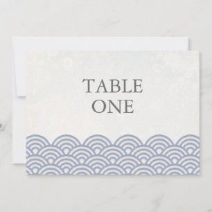 Gros Numéro de table japonais Seigha Stylisé Waves