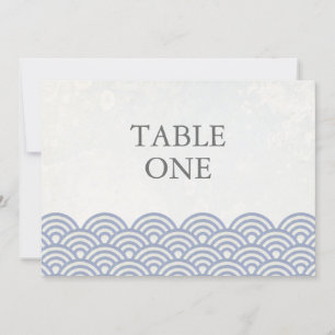 Gros Numéro de table japonais Seigha Stylisé Waves