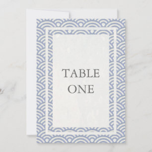 Gros Numéro de table japonais Seigha Stylisé Waves