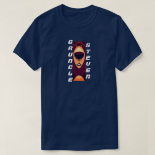 Gros-oncle drôle avec T-shirt ours en colère