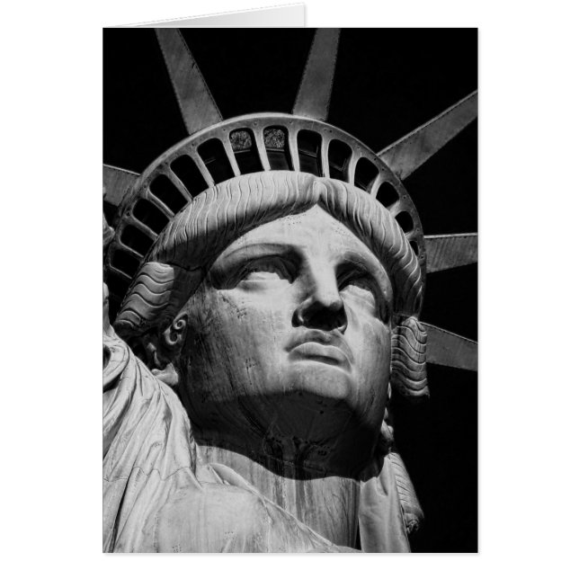 Gros plan Statue blanche noire de la Liberté New Y (Devant)