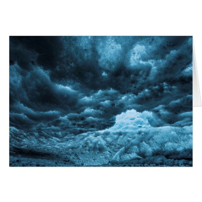 Gros plan sur la glace bleue, Islande (Devant horizontal)