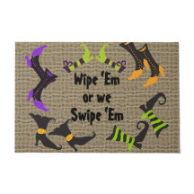 Gros tapis de porte d'Halloween drôle