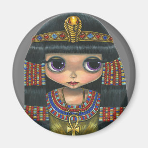 Gros yeux Cléopâtre fille poupée mignonne aimant