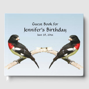 Grosbeak Bird Birthday Party Gästebuch