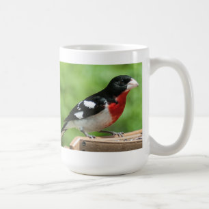 Grosbeak mit Rose Kaffeetasse