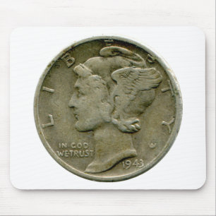 Groschen-Gegenstücck mousepad 1943 US Mercury