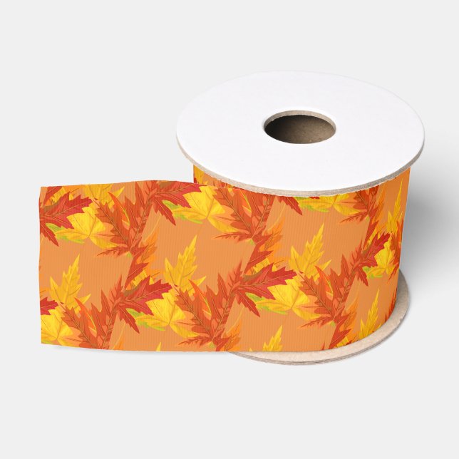 Grosgrain Ribbon-Herbst-Blätter Ripsband (Spule)
