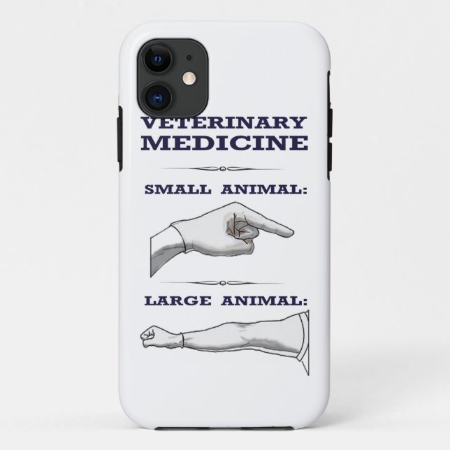 Groß gegen kleines tierisches tierärztliches Case-Mate iPhone hülle (Rückseite)