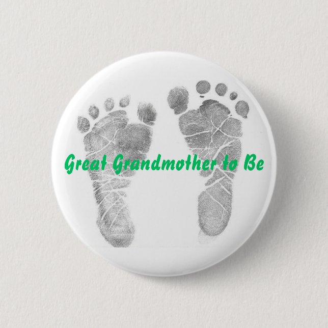 Groß - Großmutter zum zu sein Button (Vorderseite)