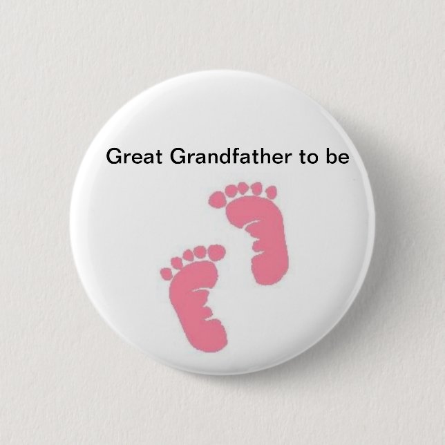 Groß - Großvater zum zu sein Button (Vorderseite)