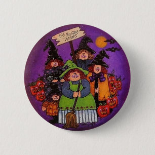 Groß, Halloween-Knopf-Button heute Abend treffend Button
