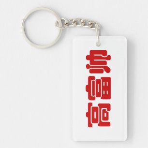 Groß, reich und gut 高 富 帅 chinesischen Hanzi MEMO Schlüsselanhänger