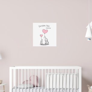 Groß träumen Kinderzimmer-Wandkunst Poster