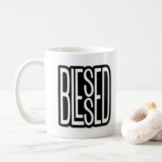 Groß und fett GESSEGNET Kaffeetasse