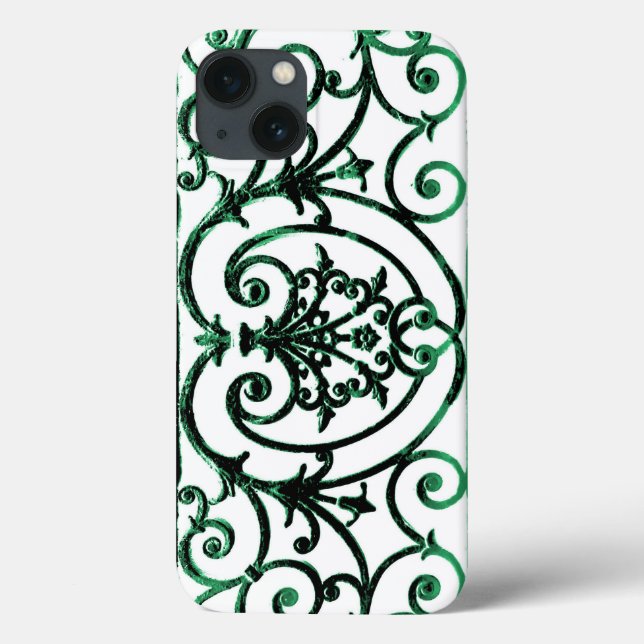 Groß und weiß scrollwork muster Case-Mate iPhon Case-Mate iPhone Hülle (Rückseite)
