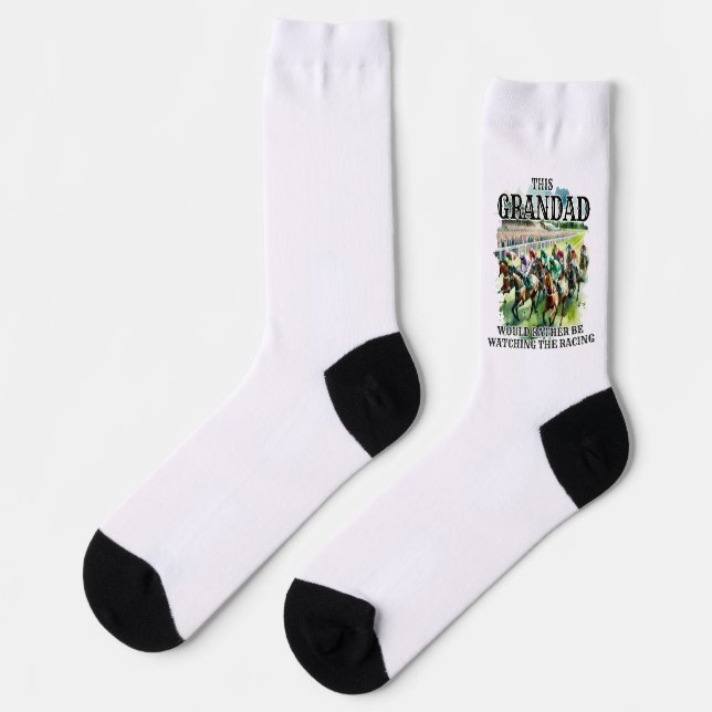 Großad schauen sich lieber Pferderennusssocken an Socken (Linkes Detail)