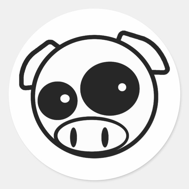 Großartig aussehende Subie Pig Runder Aufkleber (Vorderseite)