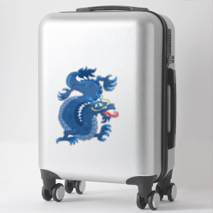 Großartig, blau, orientalischer Drache Aufkleber