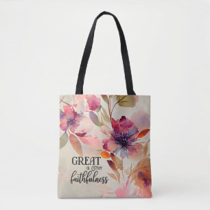 Großartig ist Deine Faithfulness Christlich Hymn F Tasche